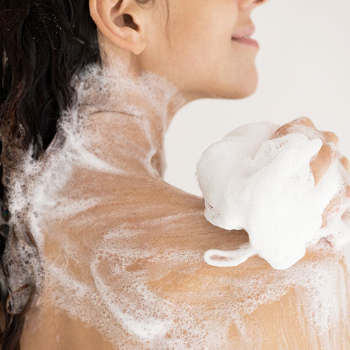 Apply body wash