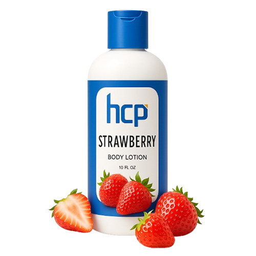 Strawberry body lotion bottle by HCP Wellness – Private Label Body Lotion Manufacturer
